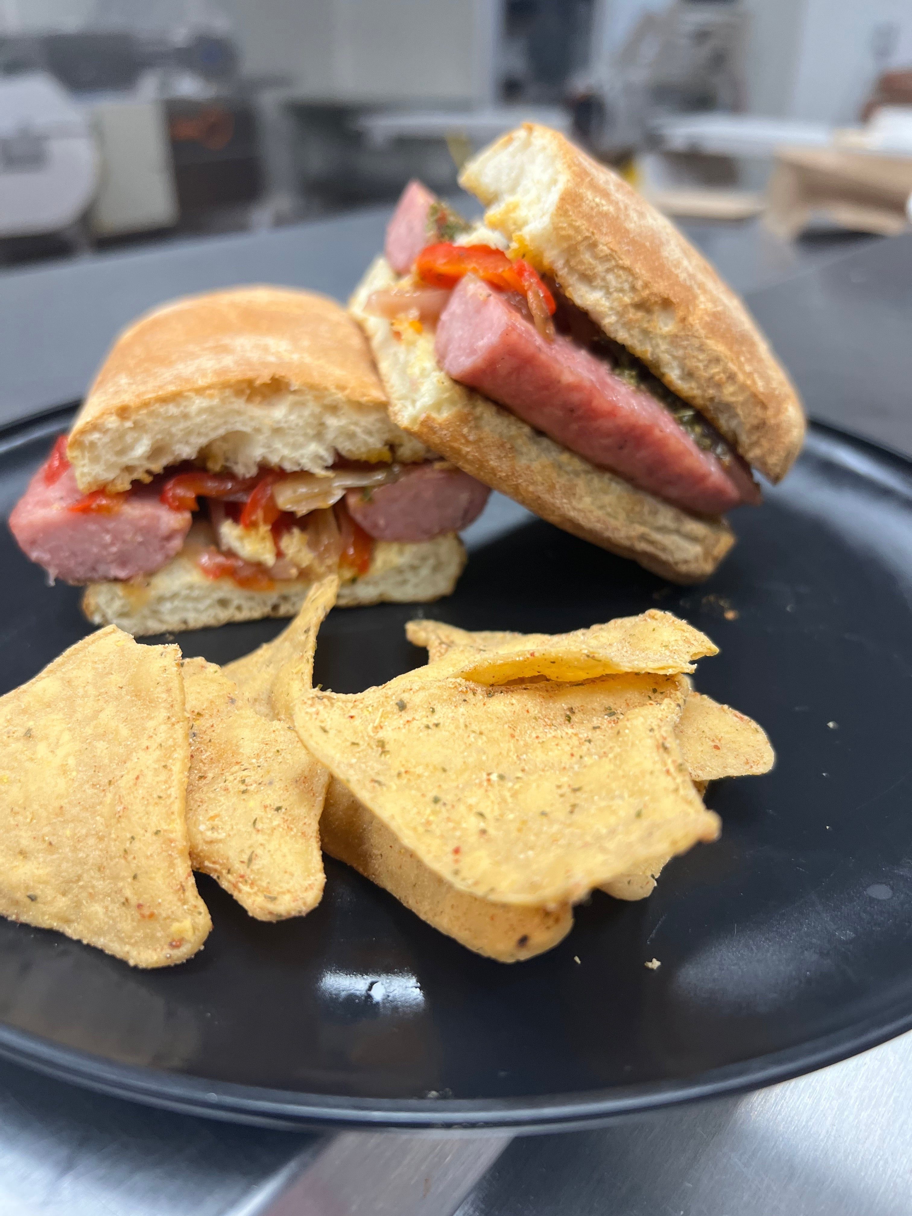 Choripan Sandwich.