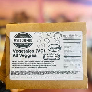 VEGETALES-VG (4pack) "VEGAN" Frozen empanadas
